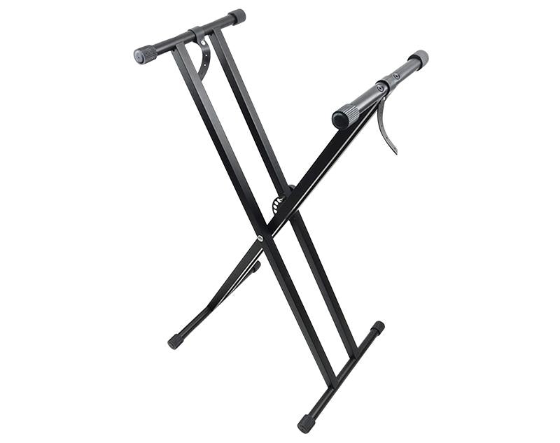 Adjustable top keyboard stand with dual supports