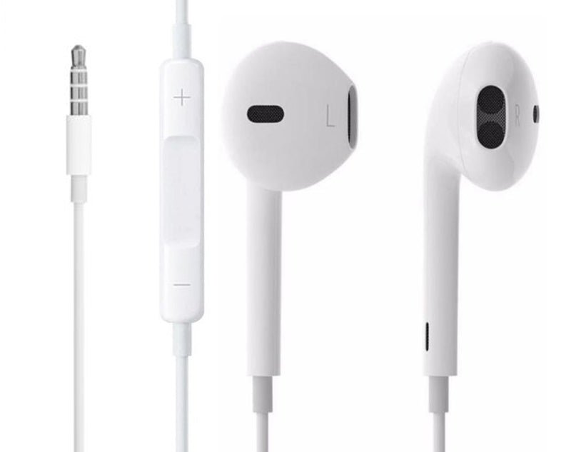 iPhone 6 Style Earphones 3.5mm Jack Built In Microphone IP5 600 White