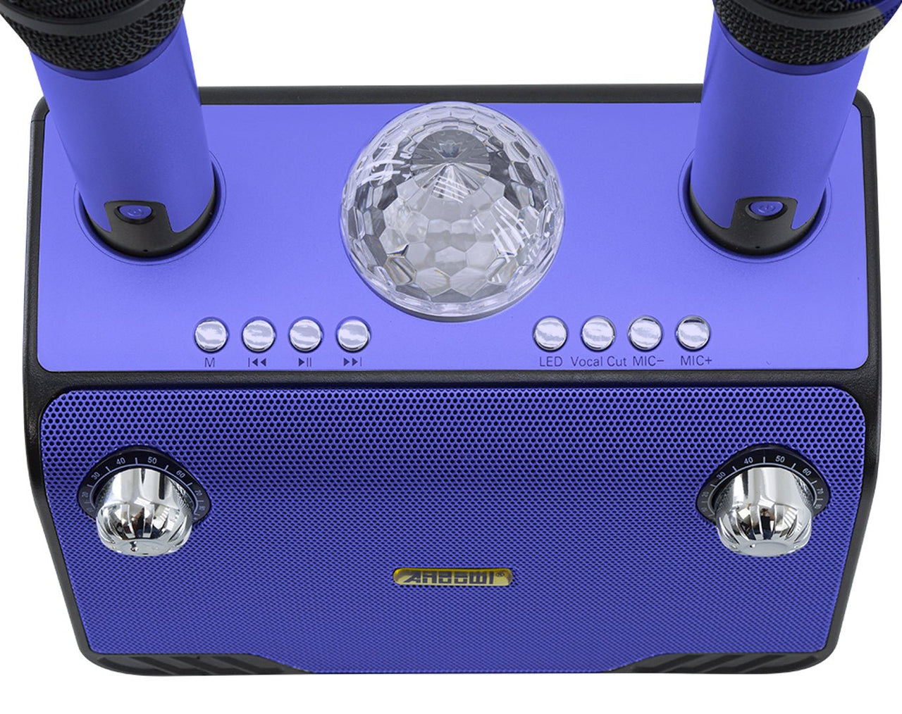 ANDOWL Bluetooth Speaker Twin Wireless Mics Blue Q-YX899-BLU 