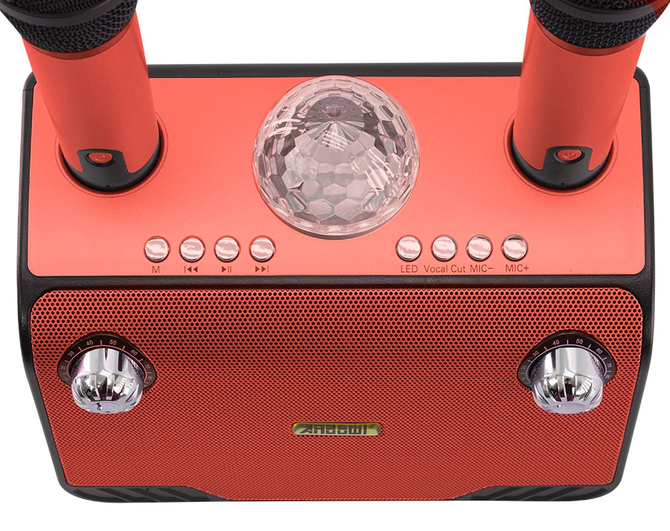 ANDOWL Bluetooth Speaker Twin Wireless Mics Red Q-YX899-RED 