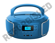 LASER *REFURBISHED* Bluetooth CD/MP3 Boombox Portable FM Radio Player Blue