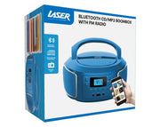 LASER *REFURBISHED* Bluetooth CD/MP3 Boombox Portable FM Radio Player