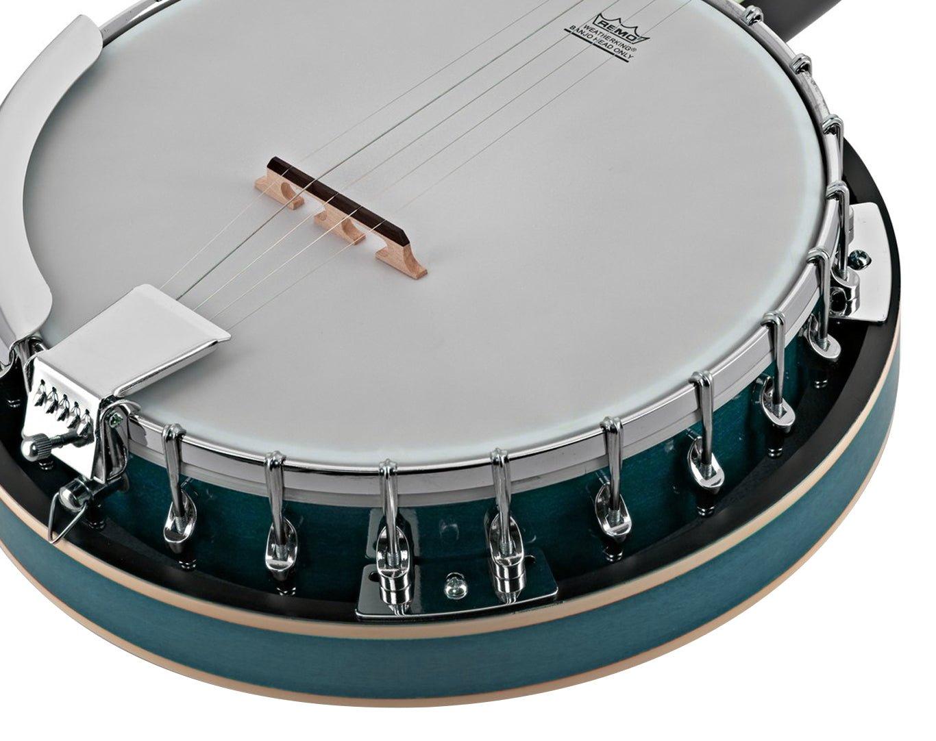 Freedom 5-String Banjo Full Size Remo Head Teal Finish BJ005-BLU 