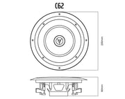 Bluetooth Amplifier + 12x6" Ceiling Speakers Package Cafe 176C+6xC62