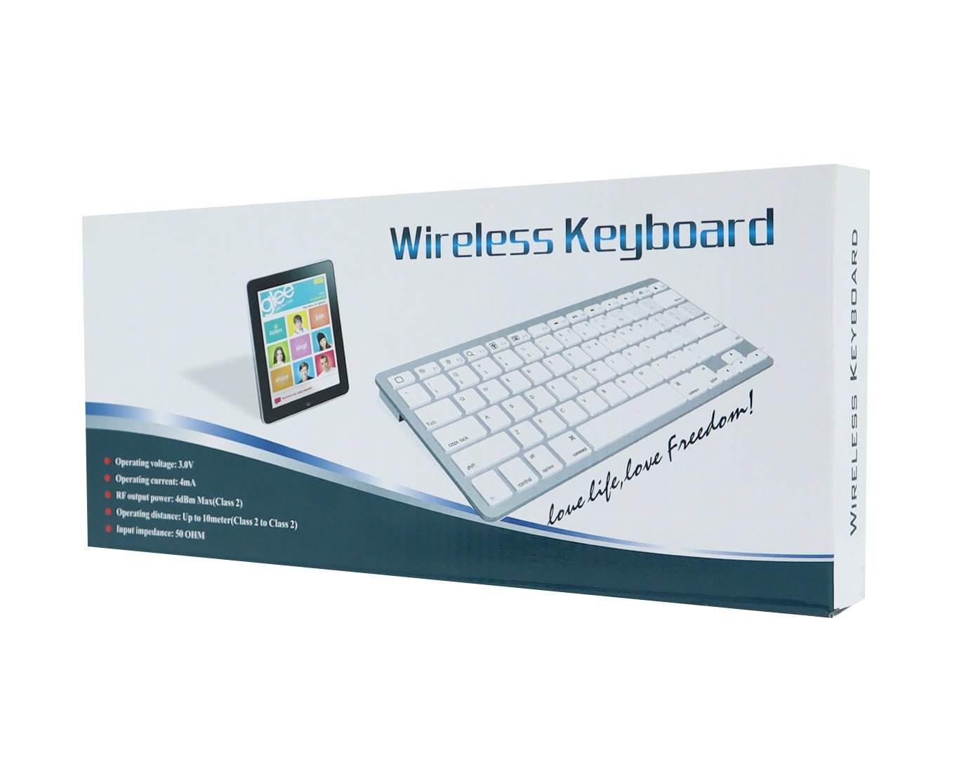 Wireless Computer Keyboard Bluetooth for Mac Windows PC Silver WKEYBOARD