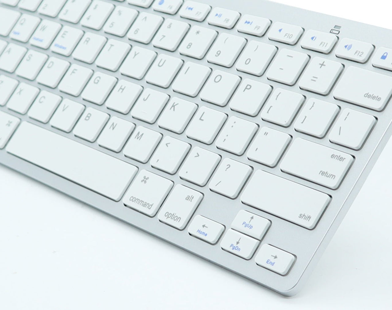 Wireless Computer Keyboard Bluetooth for Mac Windows PC Silver WKEYBOARD