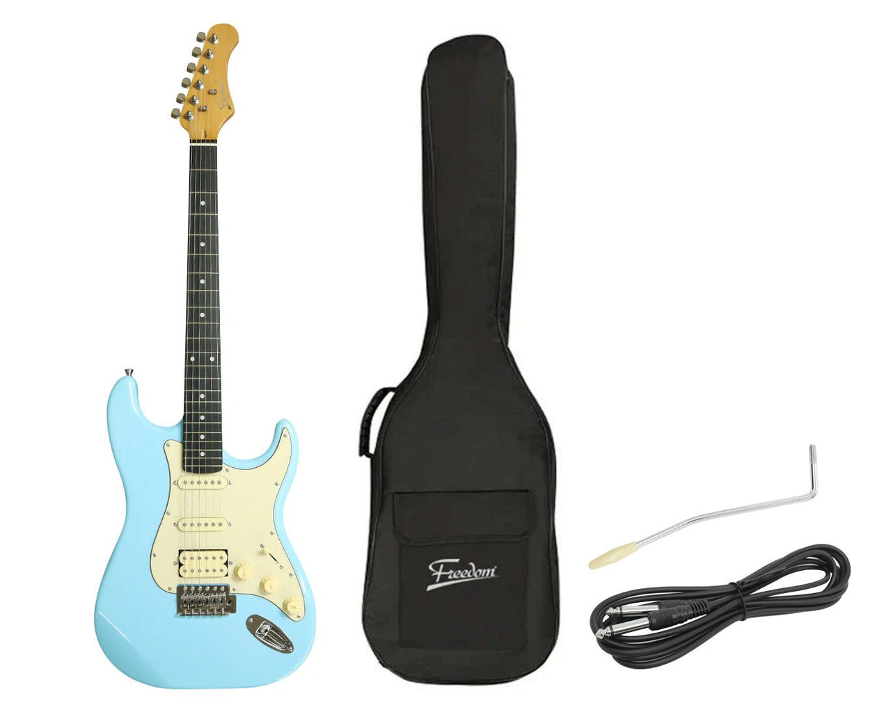 Freedom Full Size Electric Guitar and Soft Case Blue EG102BL 