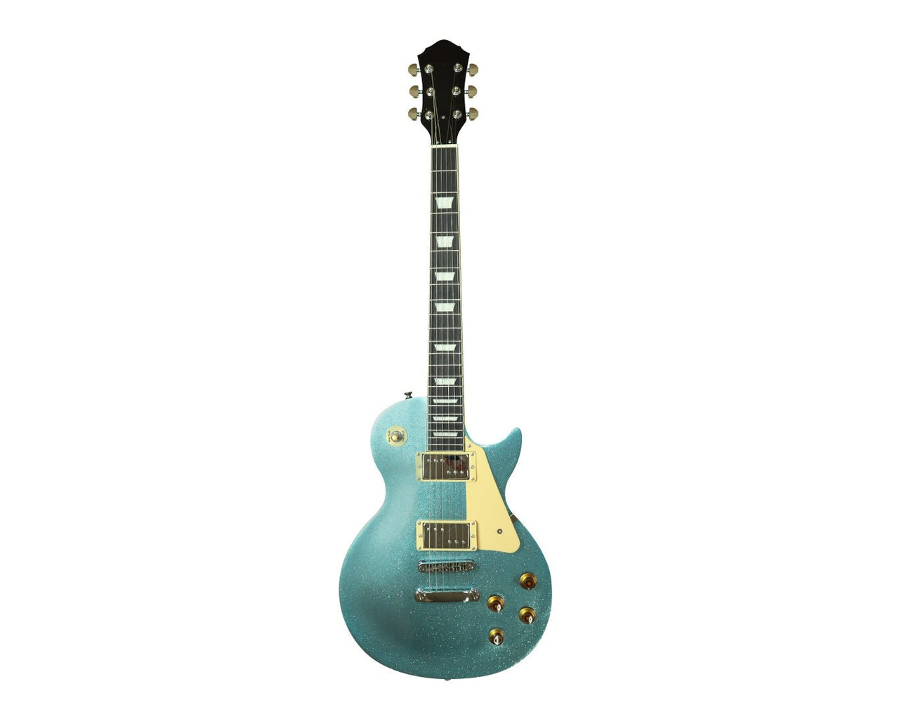 Freedom Full Size Electric Guitar LP Style Blue Sparkle EL207-MBL 