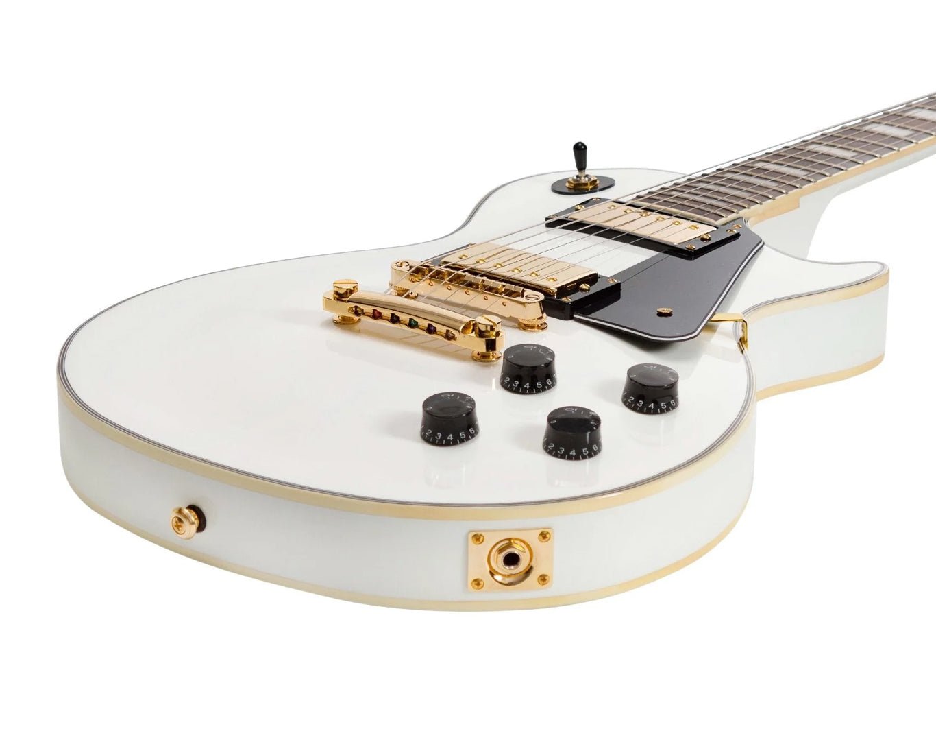 Full Size Electric Guitar LP Style White EL-LC-WHT 