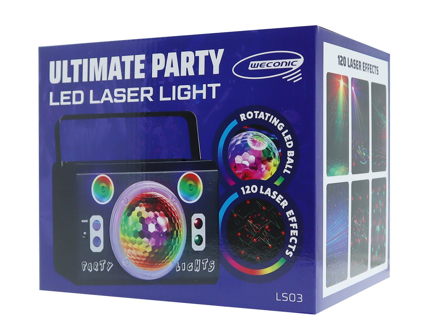 Ultimate Laser LED Disco Ball Party Light RGB Sound Activated LS03