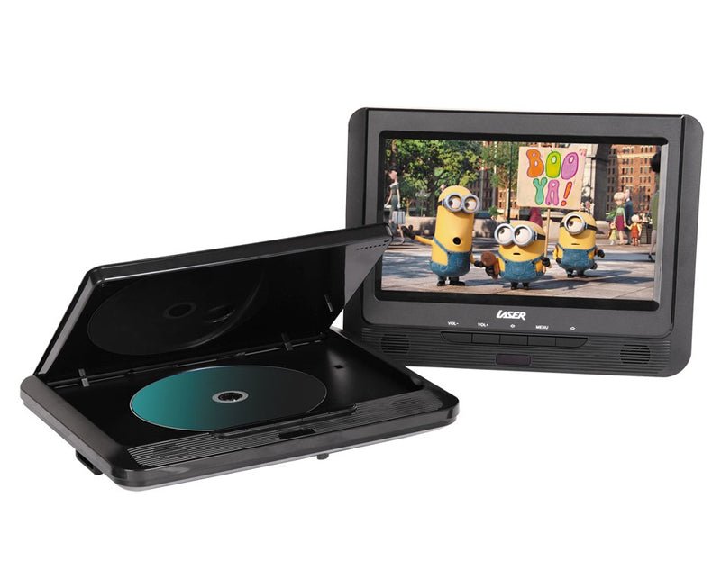 REFURBISHED Laser 9" Dual In-Car Portable DVD Player CD Travel Hi-Res Charger DVD-9 