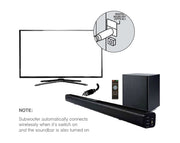 LASER *REFURBISHED* Optical Soundbar with Wireless Sub-woofer