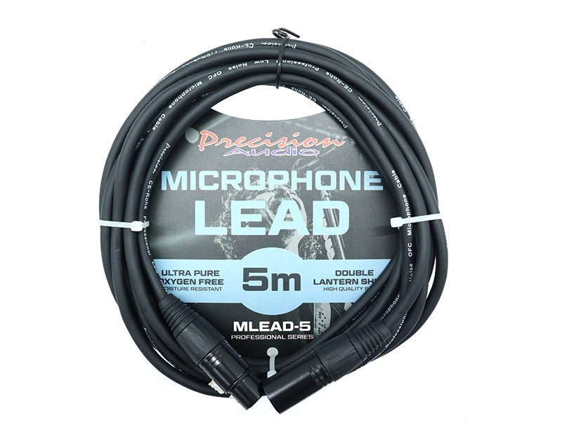 Precision Audio 5 Pack XLR To XLR Studio Stage Microphone Lead 5m MLEAD5X5 