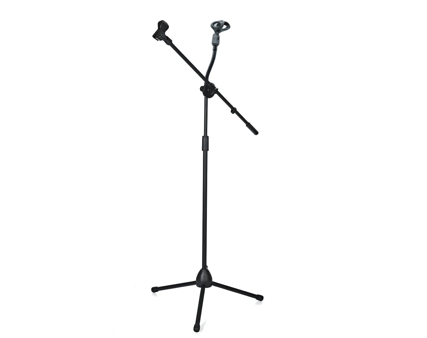 Dual Microphone Stand Flexible Gooseneck Adjustable Height Boom Arm MS