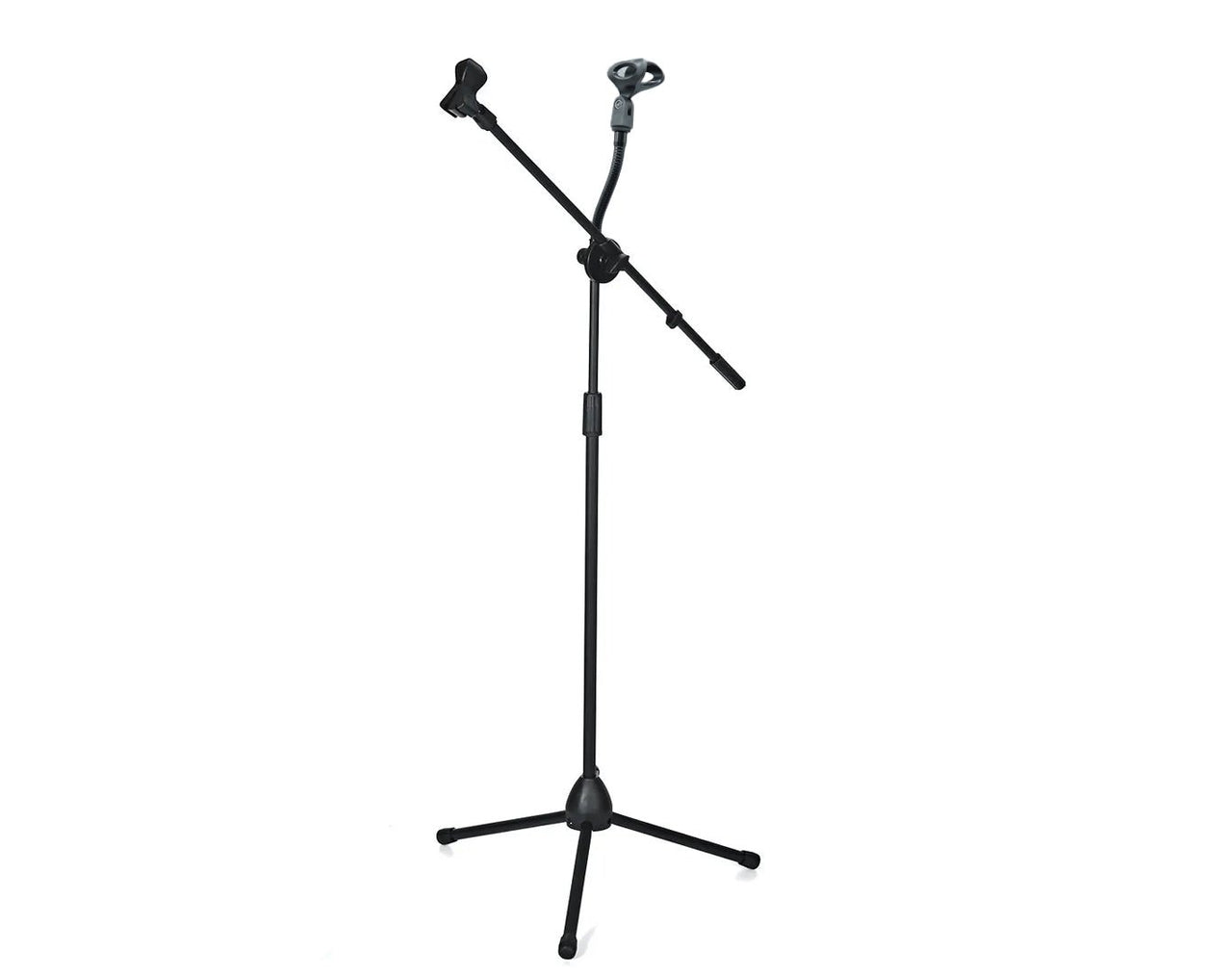 Dual Microphone Stand Flexible Gooseneck Adjustable Height Boom Arm MS-108 