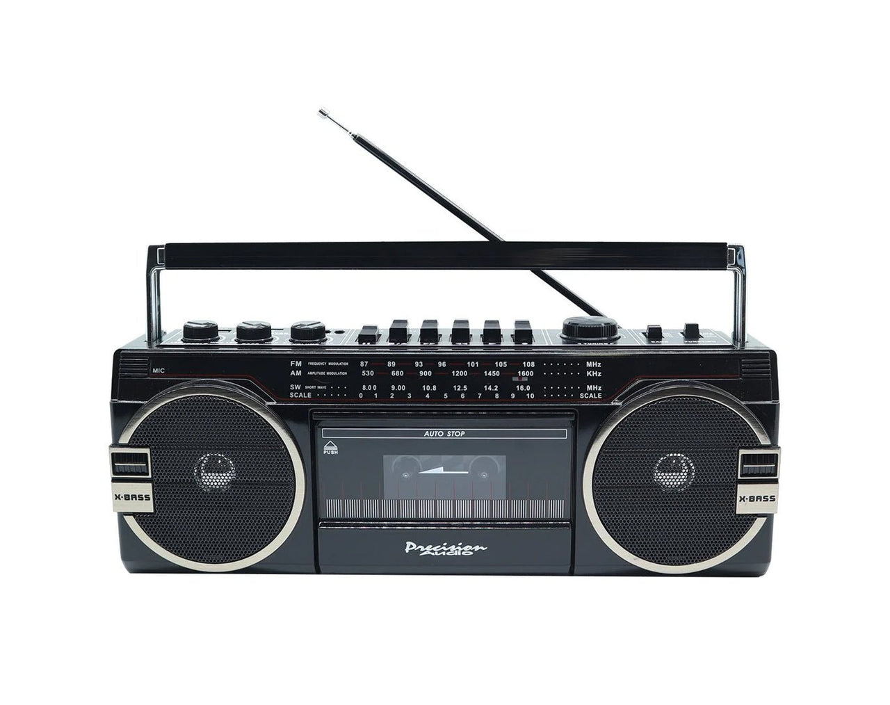 Portable Bluetooth Cassette Player Tape Recorder AM/FM Radio Black PA-4000-BLK 