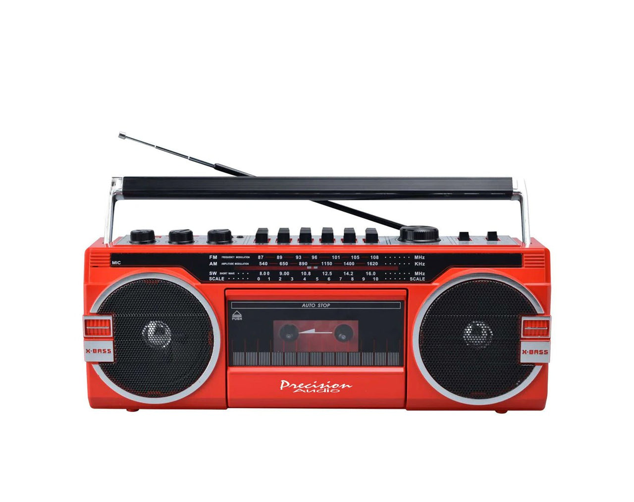 Portable Bluetooth Cassette Player AM FM Radio Red PA-4000-RED 