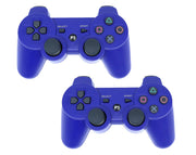 Twin Pack Bluetooth PS3 Style Wireless Controller Black Blue PS3813BT-X2 Blue + Blue