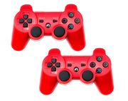 Twin Pack Bluetooth PS3 Style Wireless Controller Black Blue PS3813BT-X2 Red + Red