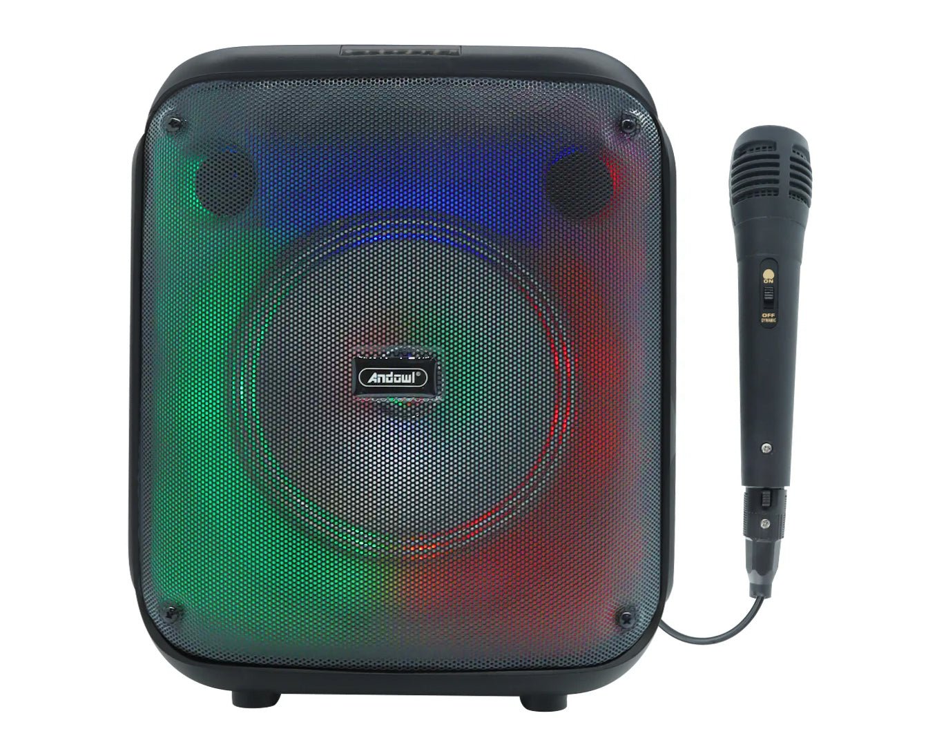 Andowl Portable Bluetooth Karaoke Speaker Wired Microphone Q-YX5527 