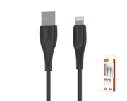 Lightning to USB Data Cable 1m 3.4A White Black IPX / 12 / 13 / 14 TB1289 Black