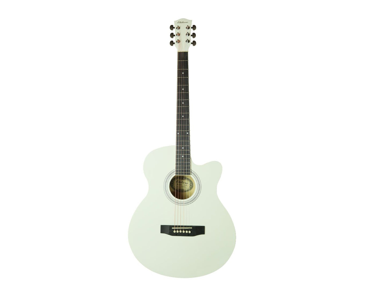 40" Acoustic Guitar Cutaway White AC-40-WHT