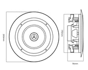 6.5" Bluetooth Ceiling Speakers 60W Pair WB620