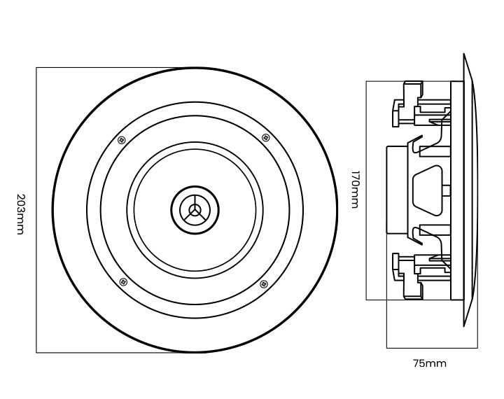 6.5" Bluetooth Ceiling Speakers 60W Pair WB620