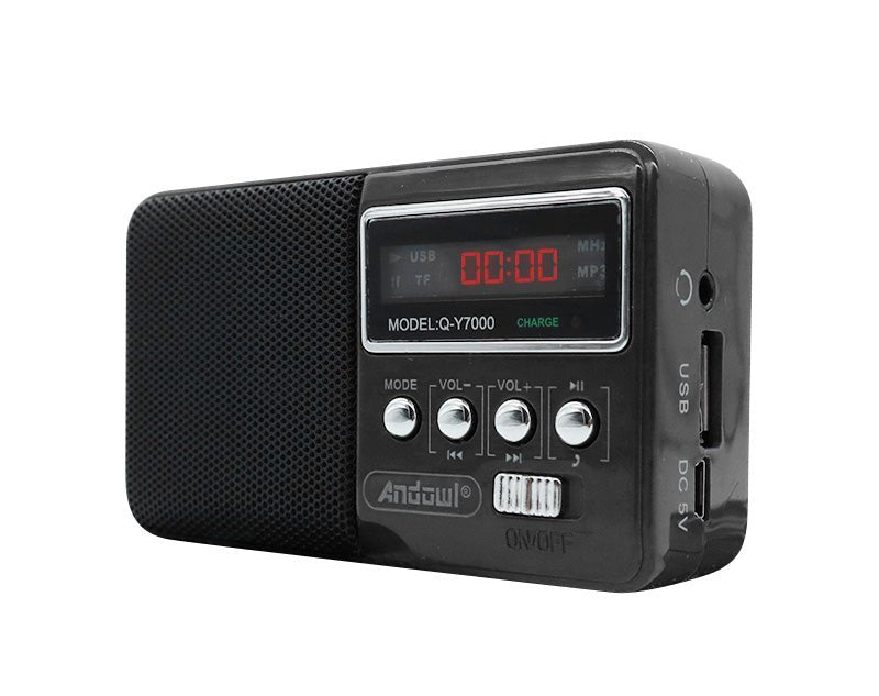 Portable Rechargeable FM Radio S722 Black